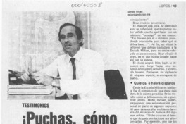 Puchas, cómo es posible!  [artículo] Guillermo Blanco.