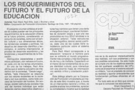 Los requerimientos del futuro y el futuro de la educación  [artículo]Erwin Haverbeck O.