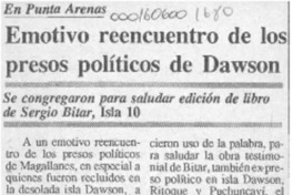 Emotivo reencuentro de los presos políticos de Dawson  [artículo].