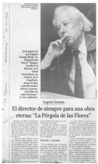 El Director de siempre para una obra eterna, "La pérgola de las flores"  [artículo].