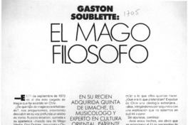 El mago filósofo  [artículo] Ximena Torres Cautivo.