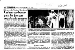 Un Herrero bueno para las juergas engaña a la muerte  [artículo].