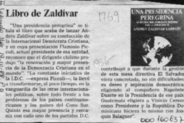 Libro de Zaldívar  [artículo].