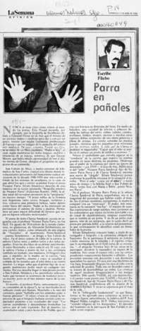 Parra en pañales  [artículo] Filebo.