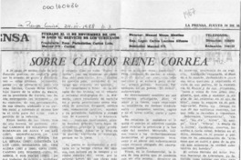 Sobre Carlos René Correa  [artículo] Jorge Jobet.