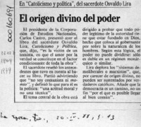 El Origen divino del poder  [artículo].