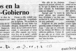 Detalles inéditos en la relación Iglesia-Gobierno  [artículo].