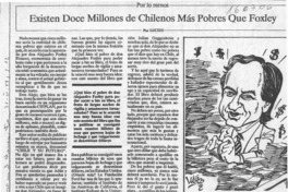 Existen doce millones de chilenos más pobres que Foxley  [artículo] Lucius.