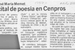 Recital de poesía en Cenpros  [artículo].