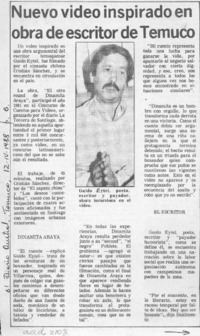 Nuevo video inspirado en obra de escritor de Temuco