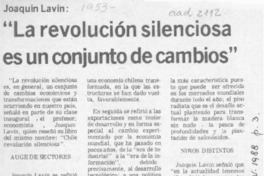Joaquín Lavín, "La revolución silenciosa es un conjunto de cambios"