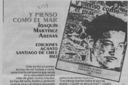 Y pienso como el mar  [artículo] Leonardo Israel.