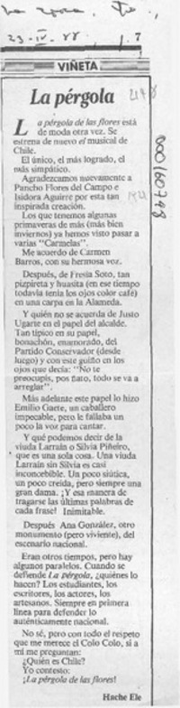 La pérgola  [artículo] Hache Ele.