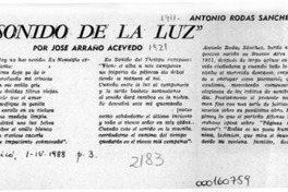 "Sonido de la luz"  [artículo] José Arraño Acevedo.