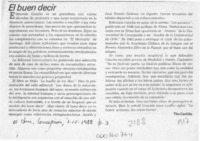 El buen decir  [artículo] Tito Castillo.