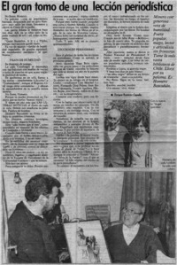 El gran tomo de una lección periodística