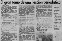 El gran tomo de una lección periodística