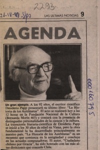 Agenda  [artículo].