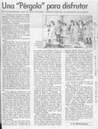 Una "pérgola" para disfrutar  [artículo] Wilfredo Mayorga.