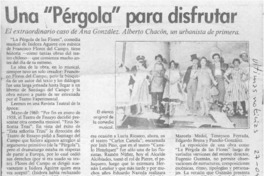 Una "pérgola" para disfrutar  [artículo] Wilfredo Mayorga.