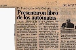 Presentaron libro de los autómatas  [artículo].