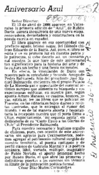 Aniversario azul  [artículo] César Díaz-Muñoz Cormatches.