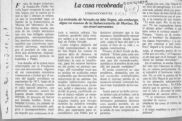 La casa recobrada  [artículo] Edmundo Moure.