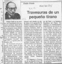 Travesuras de un pequeño tirano  [artículo] Emilio Oviedo.