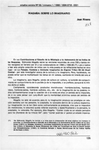 Magaña, sobre lo imaginario  [artículo] Juan Rivano.