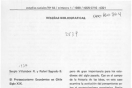 El proteccionismo económico en Chile siglo XIX  [artículo] Andrés Sanfuentes V.