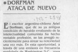 Dorfman ataca de nuevo  [artículo].