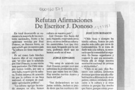 Refutan afirmaciones de escritor J. Donoso.