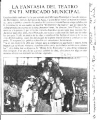La Fantasía del teatro en el Mercado Municipal  [artículo].
