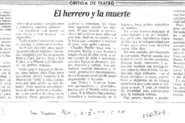 El herrero y la muerte  [artículo] Luisa Ulibarri.