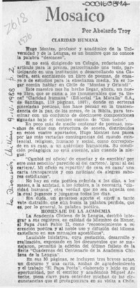 Mosaico  [artículo] Abelardo Troy.