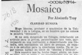 Mosaico  [artículo] Abelardo Troy.