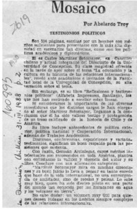 Mosaico  [artículo] Abelardo Troy.