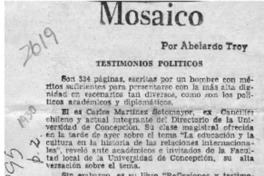 Mosaico  [artículo] Abelardo Troy.