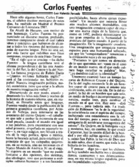 Carlos Fuentes  [artículo] Luis Valentín Ferrada.