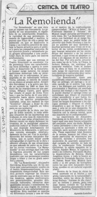 "La remolienda"  [artículo] Agustín Letelier.