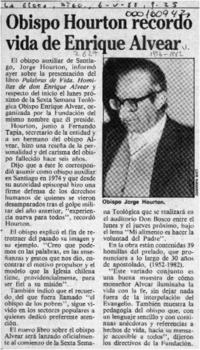 Obispo Hourton recordó vida de Enrique Alvear  [artículo].