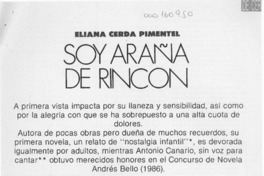 Soy araña de rincón  [artículo] Ana María Larraín.