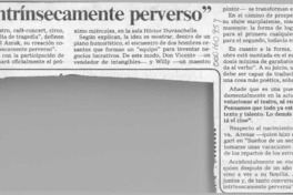 Nace "Intrínsecamente perverso"  [artículo].