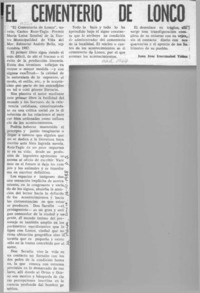 El cementerio de Lonco