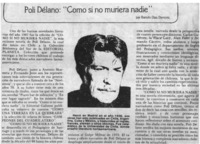 Poli Délano, "Como si no muriera nadie"