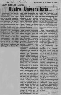 Austro Universitaria  [artículo] El Director.