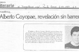 Alberto Coyopae, revelación sin barreras