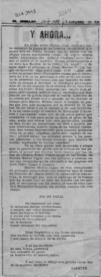 Y ahora --  [artículo] Yanette.