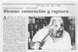 Rivano, convención y ruptura  [artículo] J. A. P.