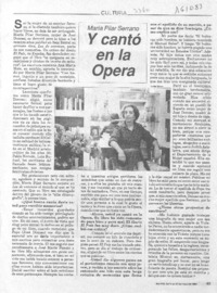 Y cantó en la Opera